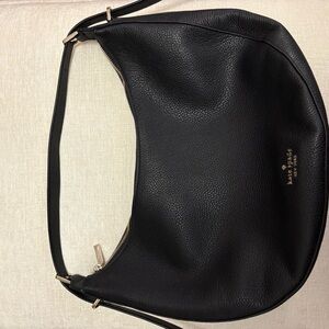 Kate Spade Black Pebbled Leather Hobo Bag